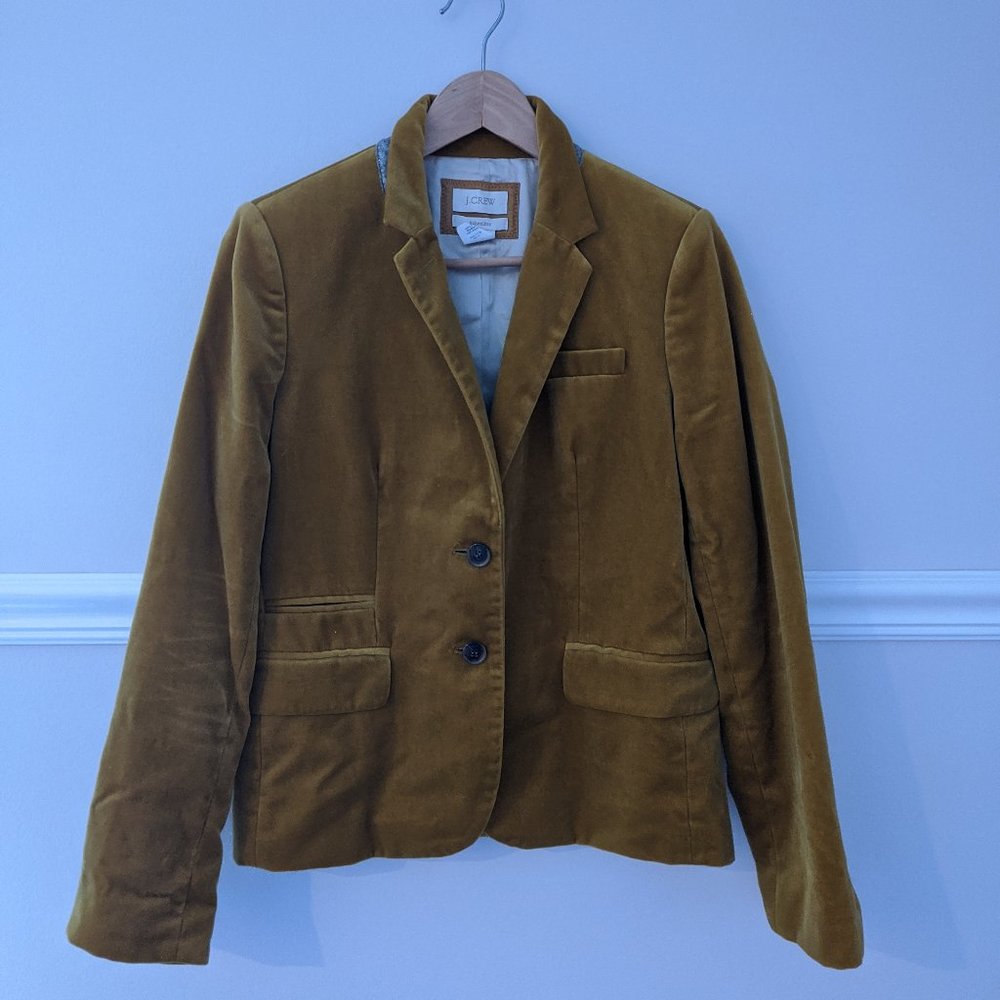 JCrew Schoolboy Blazer in Mustard